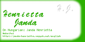 henrietta janda business card